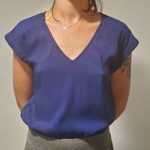 Silk navy blue shirt